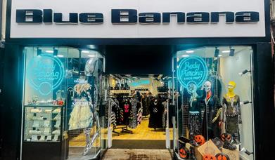 Blue Banana store front in Reading