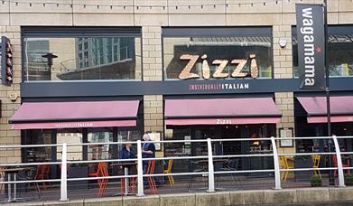 front of restaurant