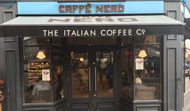 entrance to Caffe Nero