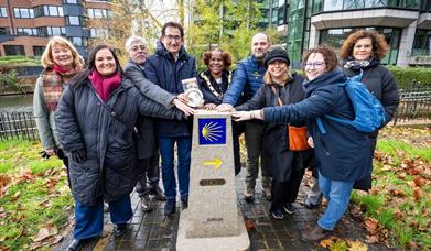 Reading unveils ‘camino’ milestone marker