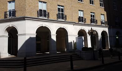 arched front of office building