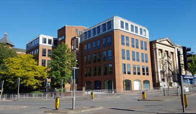 office seen across main road