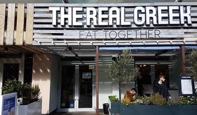 front of restaurant
