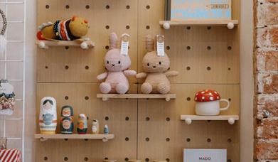Decorative items on display
