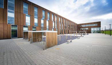 outside building with bike racks