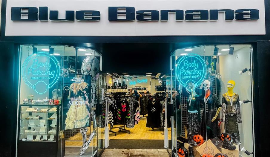 Blue Banana store front in Reading