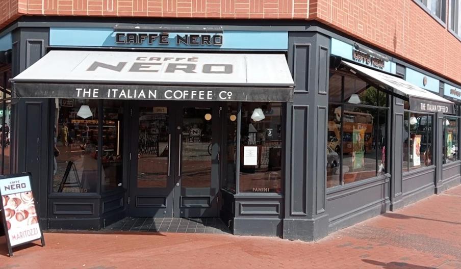 entrance to Caffe Nero