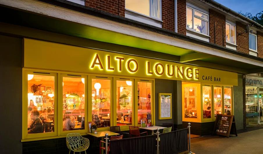 Store front at night