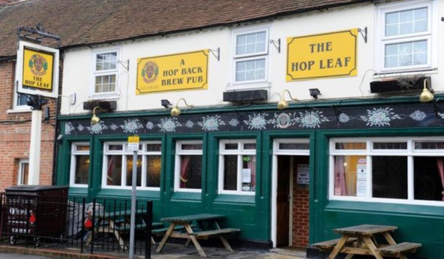 exterior of Hop Leaf pub