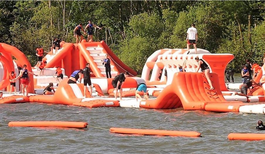 floating obstacle course