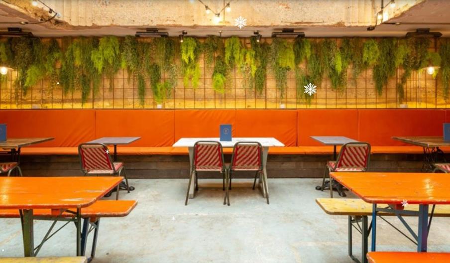 Vault with tables and chairs