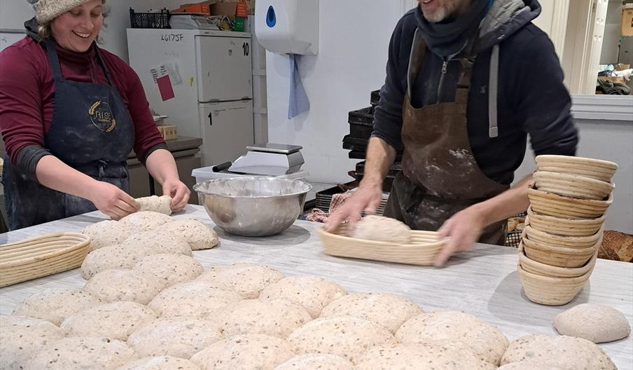 Baking sourdough loaves