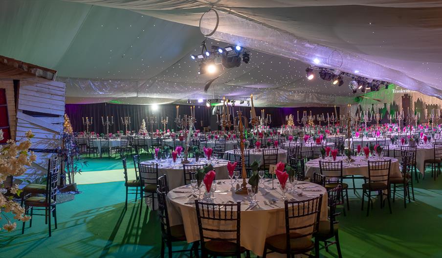 Marquee interior at Trunkwell House