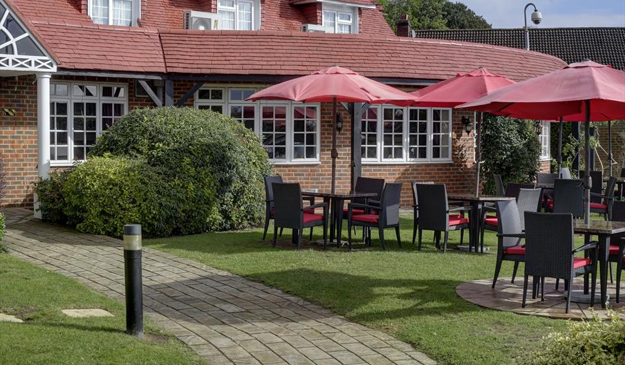 Outdoor seating at Best Western Calcot Hotel