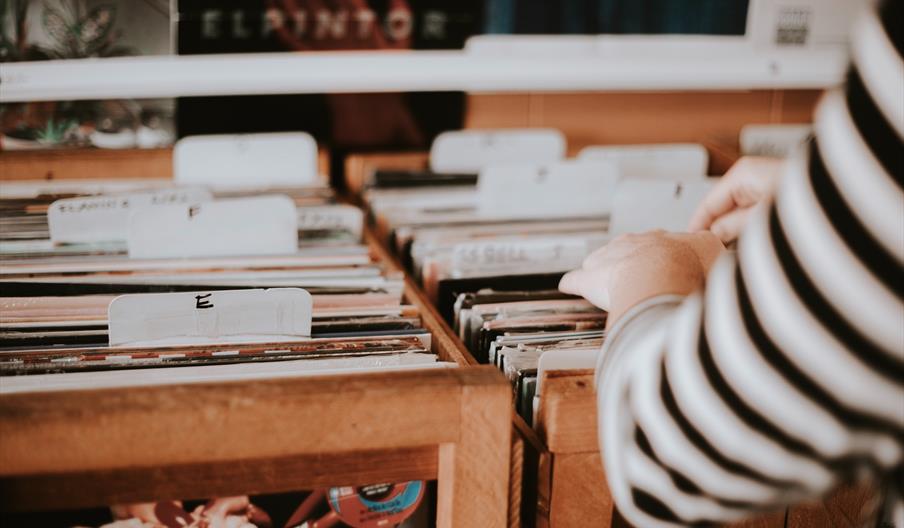 leafing through records