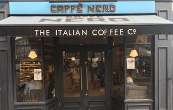 entrance to Caffe Nero