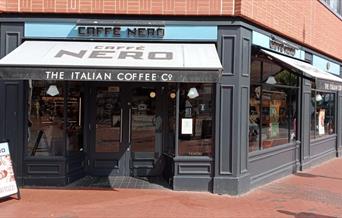 entrance to Caffe Nero