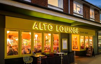 Store front at night