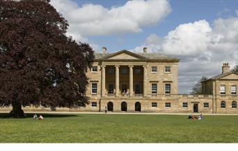 The facade of the house at Basildon Park