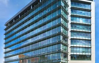 Glass fronted office building