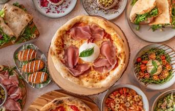 Pizza and other side dishes