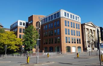 office seen across main road