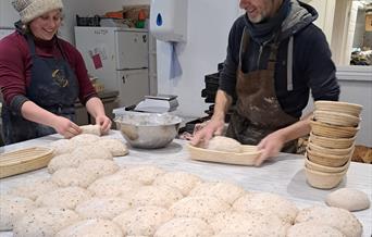 Baking sourdough loaves