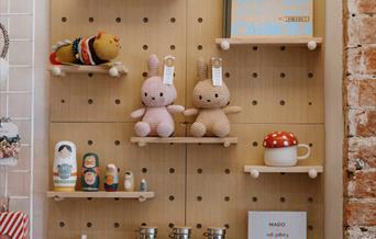 Decorative items on display
