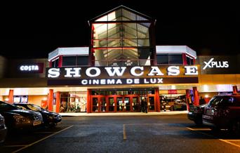 Cinema front at night