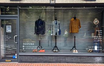 shop window of tailor's