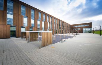 outside building with bike racks