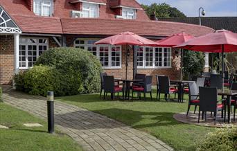 Outdoor seating at Best Western Calcot Hotel