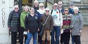 A fun photo of me and several Walkers outside Reading important Crown Court building in Reading Town Centre
