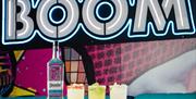 Boom sign with cocktails