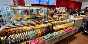 Cakes and serving area at Costa Caversham