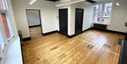 wooden floored office space