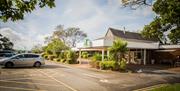 car park and hotel entrance