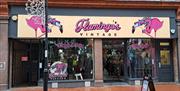 Exterior of shop on rainy day