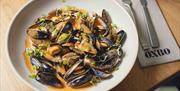 Dish with mussels