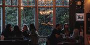 Windows and chandelier