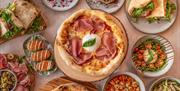 Pizza and other side dishes