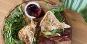 bacon brie toastie gluten free and handmade