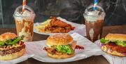 Burgers and milkshakes