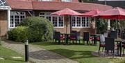 Outdoor seating at Best Western Calcot Hotel