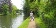 boy and father walking along the Thames Path
