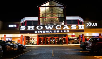 Cinema front at night