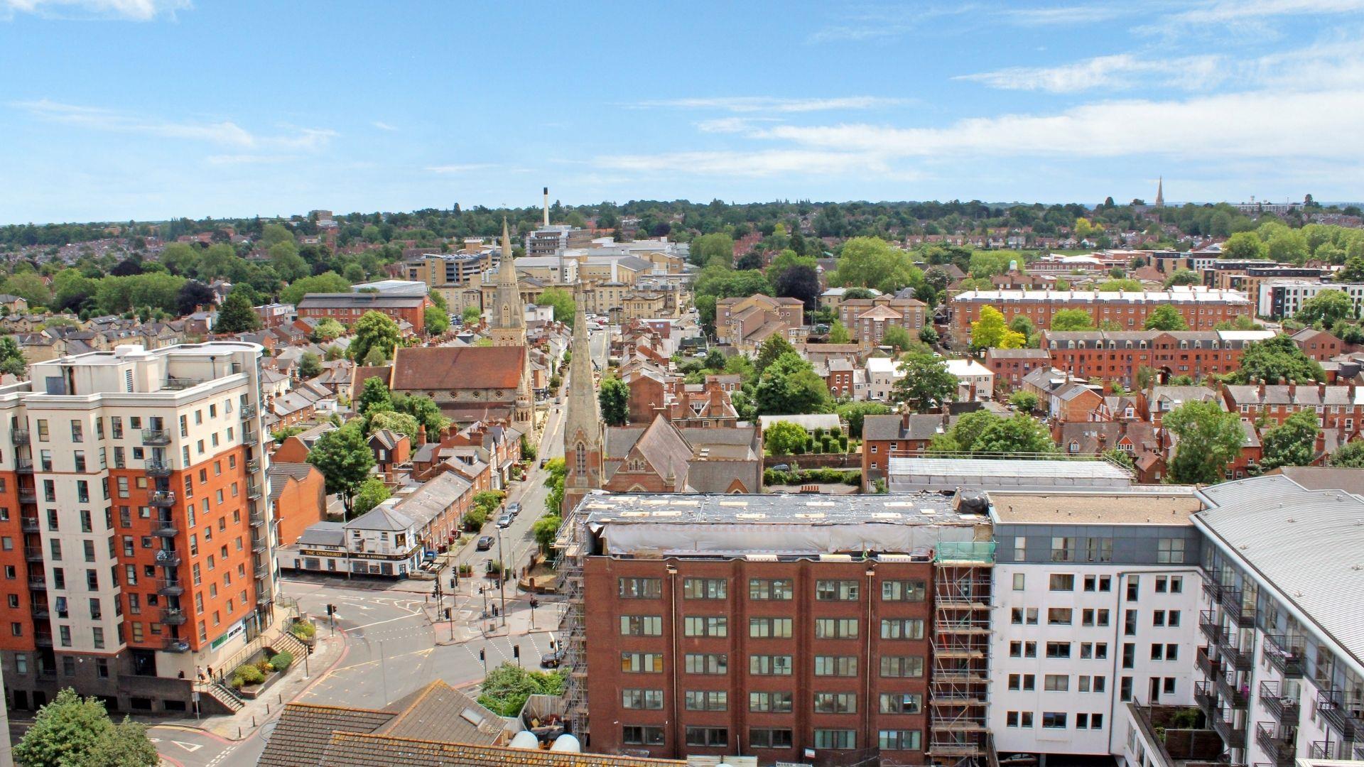 Aerial view of Reading centre