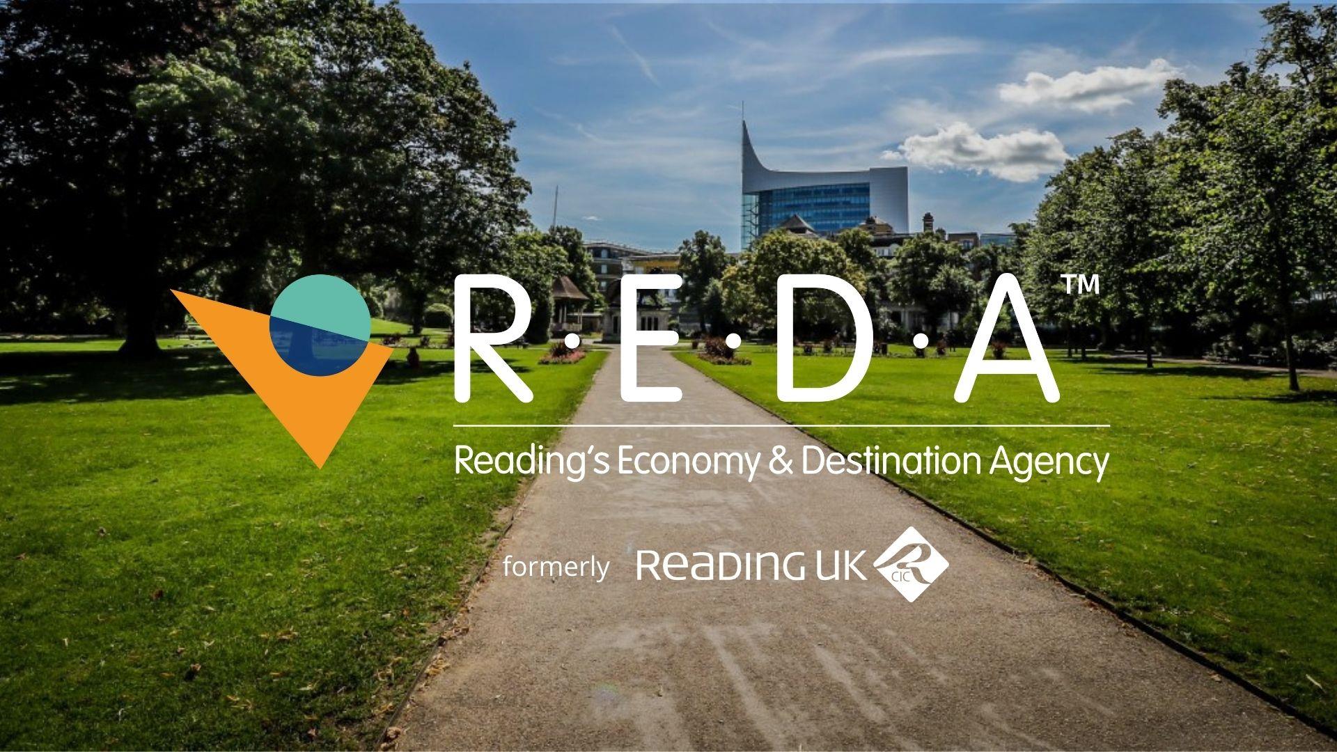 Reading's Economy & Destination Agency (REDA) logo, formerly Reading UK