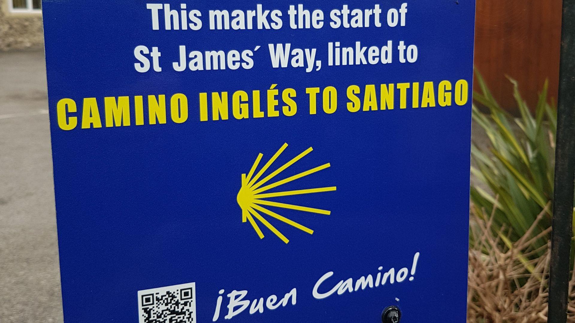 sign showing start of St James Way