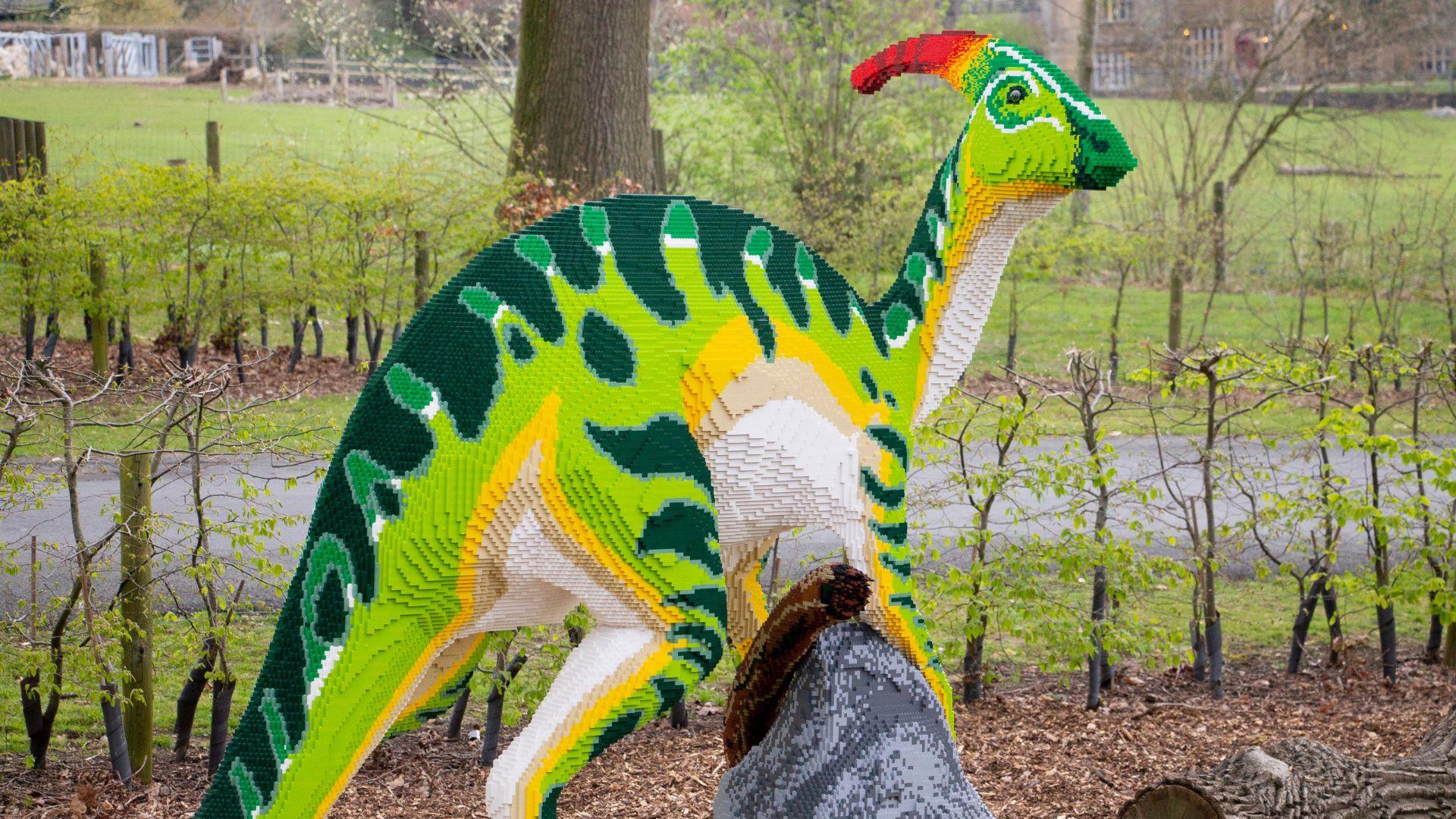 Toy brick dinosaur